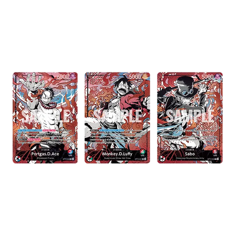 One Piece Card Game 3rd Anniversary Set EN – cartes Leader Ace Luffy Sabo